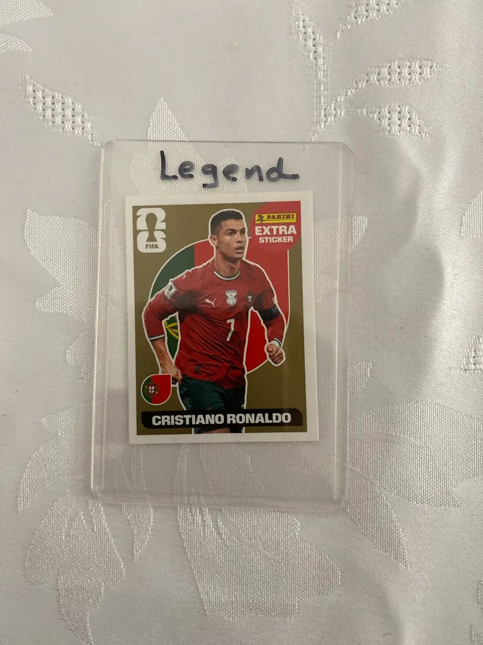 Figurinha da copa Cristiano Ronaldo Dourada 2026