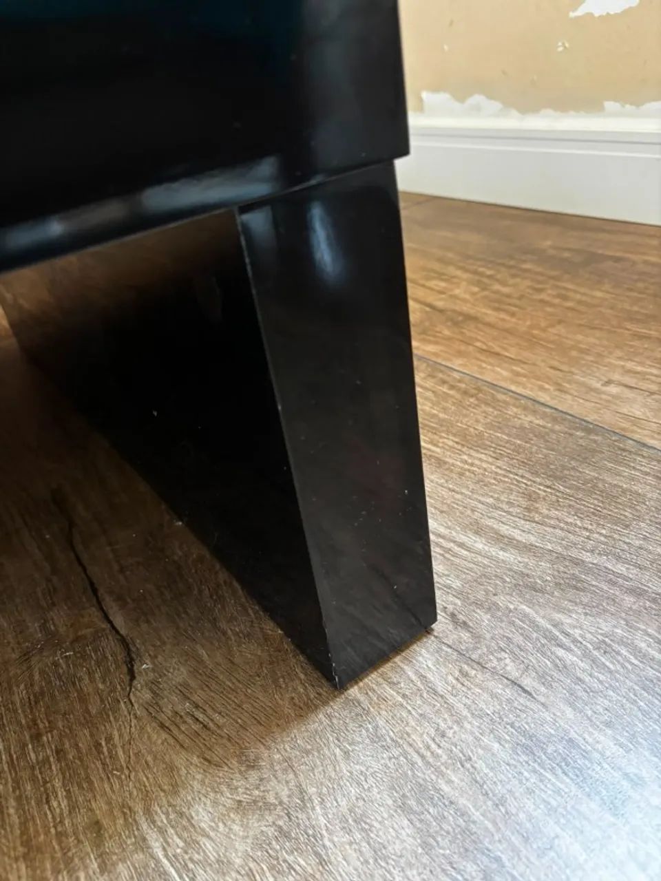 Mesa de Centro Tok&Stok Laqueada Preta + Tampo de Vidro  - Foto 3