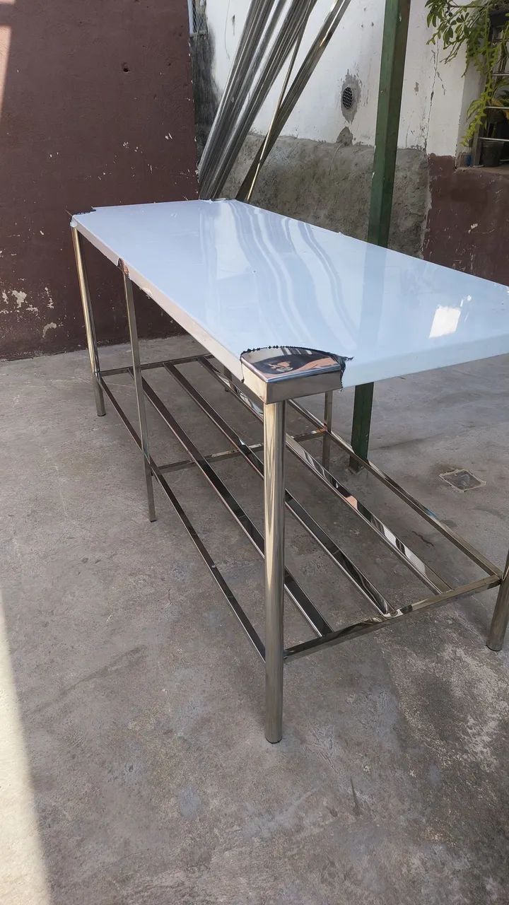 Mesa toda inox 192x70 e 90 de altura  - Foto 3