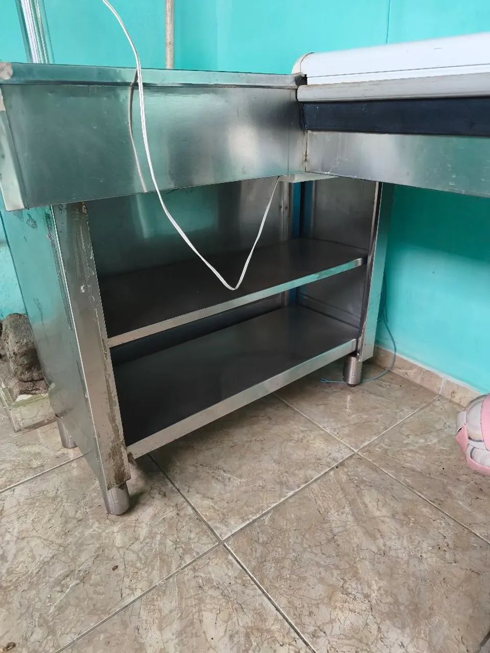 CAIXA DE SUPERMERCADO/BALCÃO/CHECKOUT EM INOX. - Foto 4