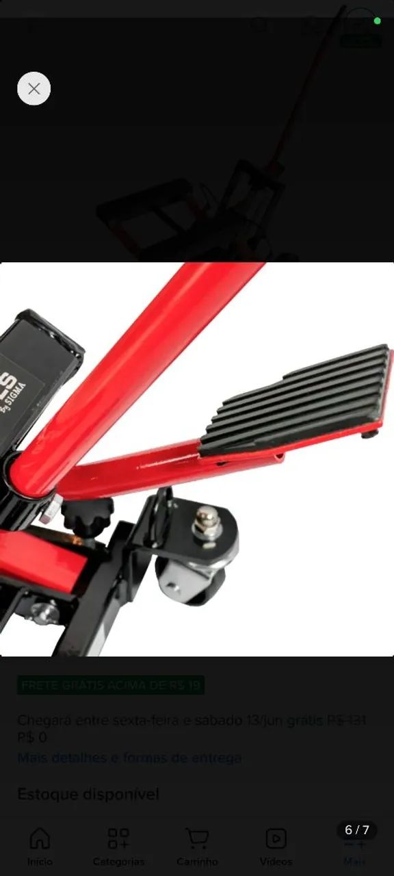 Mini Elevador Hidráulico para Motos 680kg Sigma Tools - Foto 4