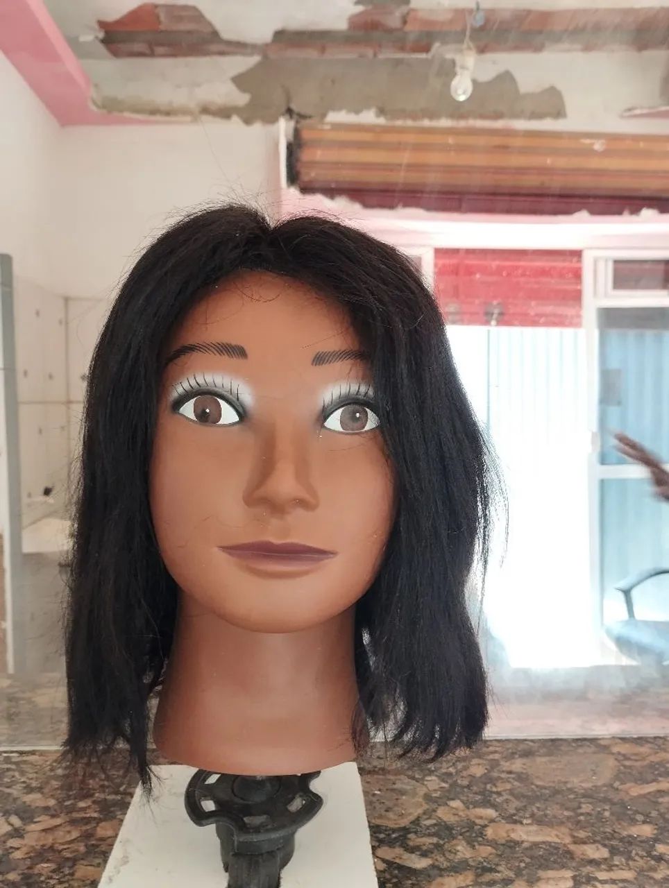 Peruca curta de cabelo humano