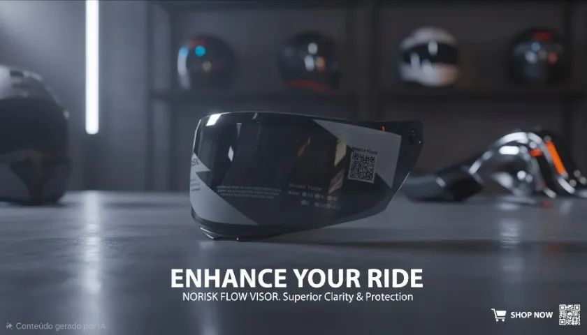 Viseira Preta- Capacete Norisk Flow