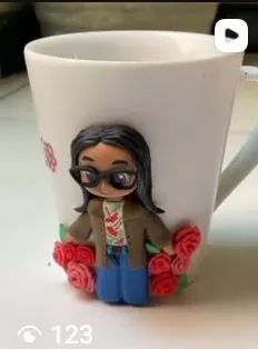 Caneca personalizada em Biscuit 