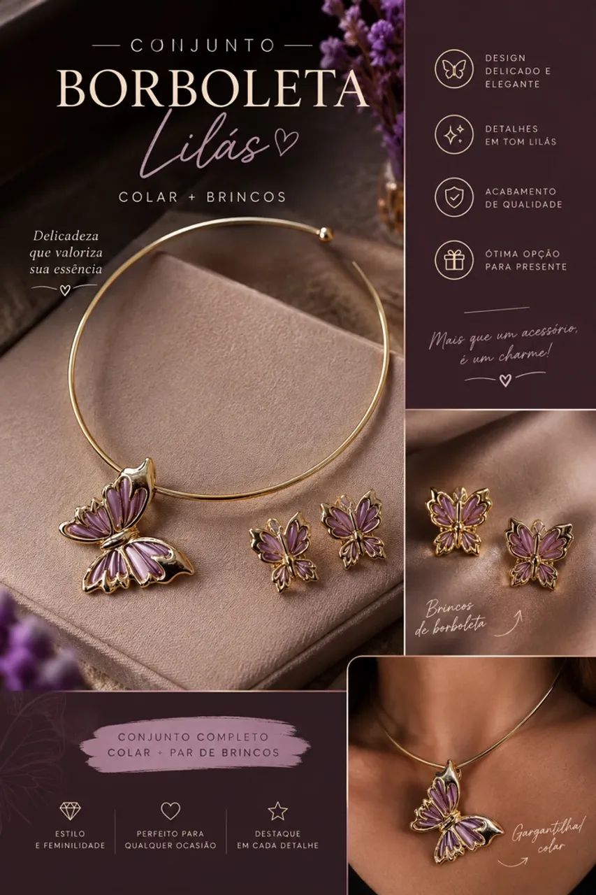 Conjunto borboleta  - Foto 2