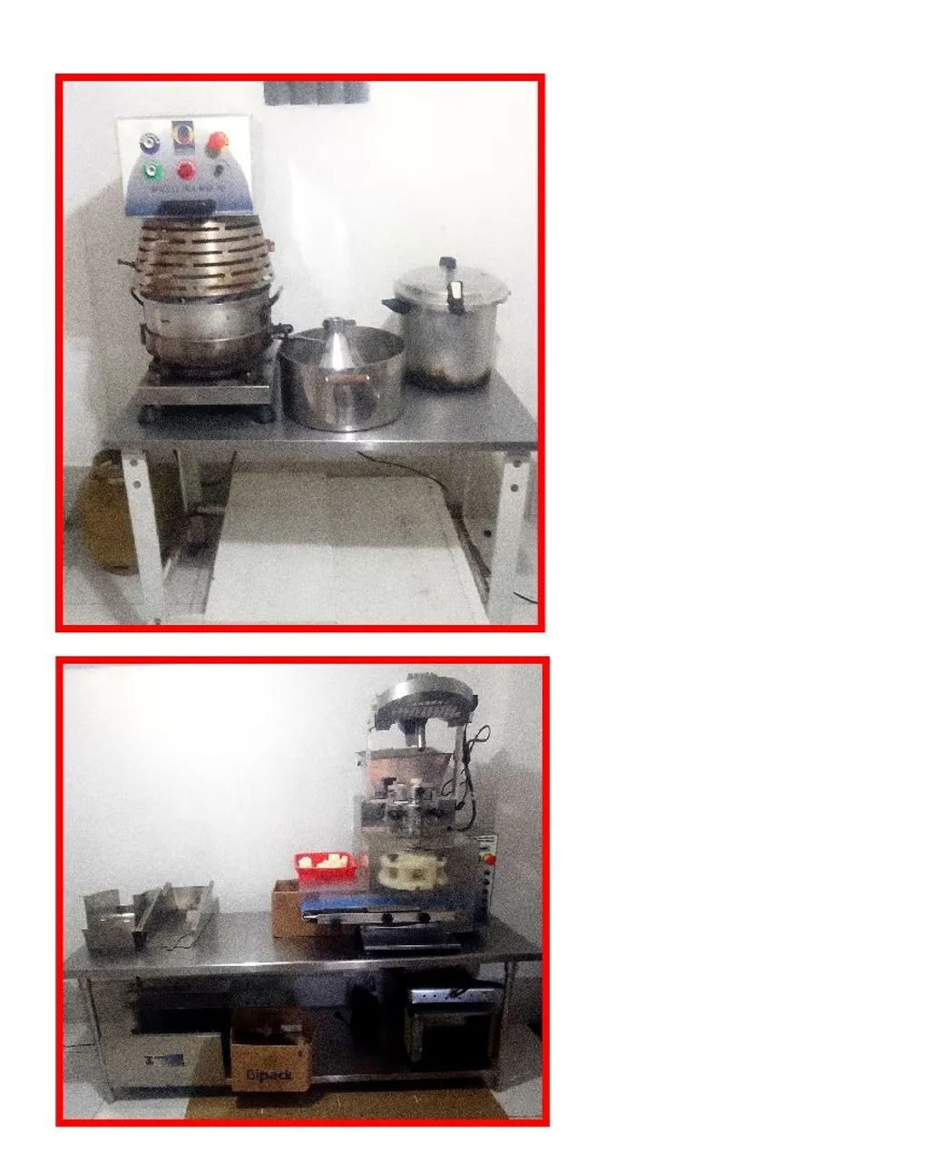 Cozinha para produção de Salgados.