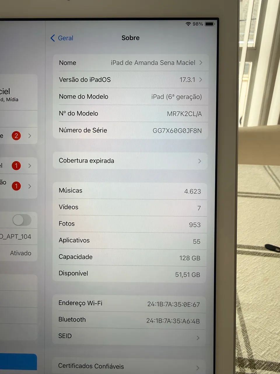 iPad 6 Prata 128gb - Foto 2