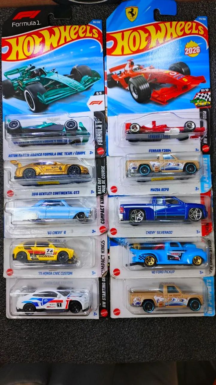 Lote 10 Hot Wheels basicos