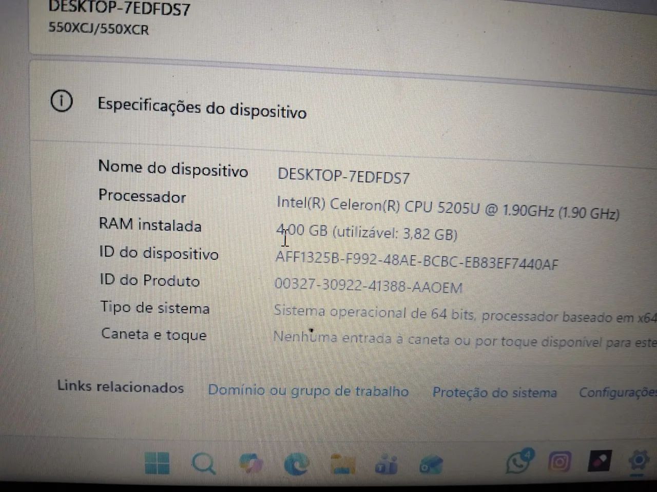 Modelo: Samsung Book 550XCR / 550XCJ