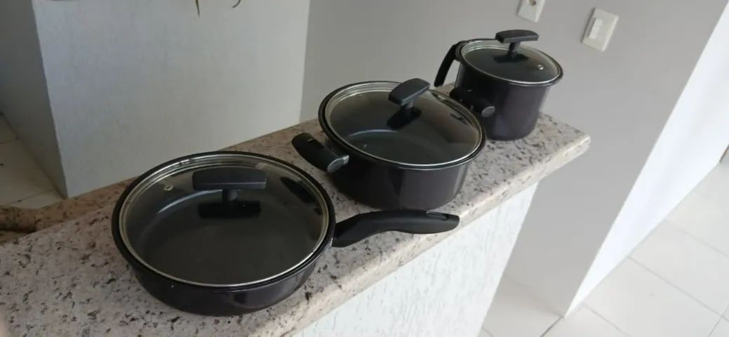Conjunto de Panelas para Indução - Completo com Tampas