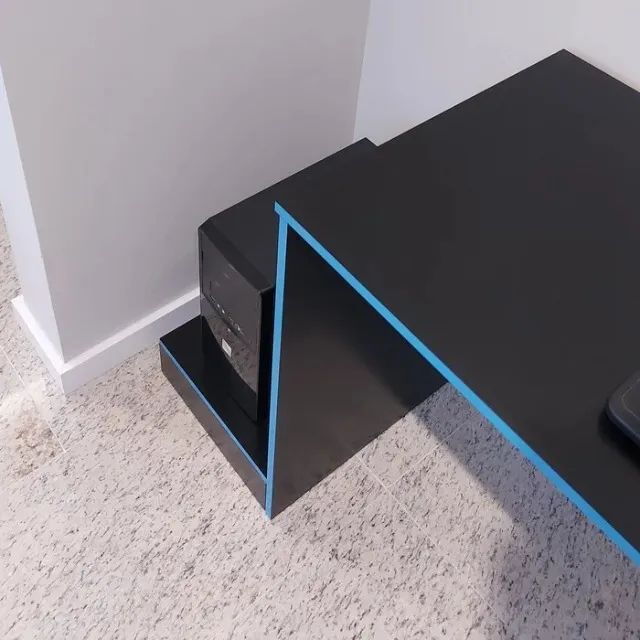 Mesa Gamer Cannes preto azul (EM ESTOQUE) - Foto 2