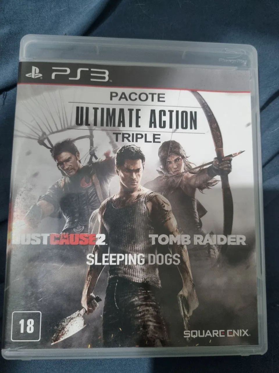 Jogo ps3 Pacote ultimate action - Just cause 2,sleeping dois,tomb raider