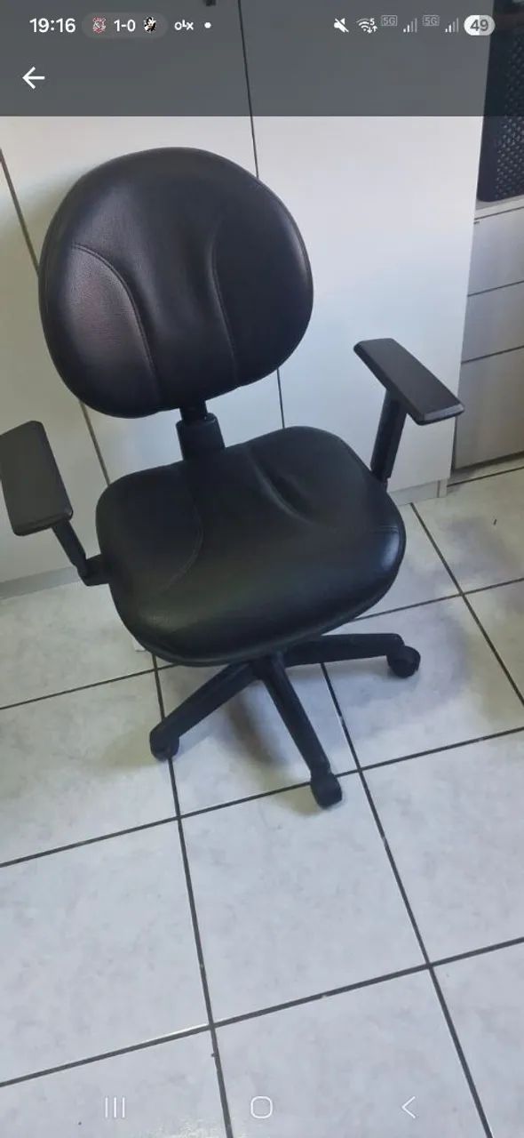 CADEIRA GIRATÓRIA COURO ESCRITÓRIO HOME OFFICE