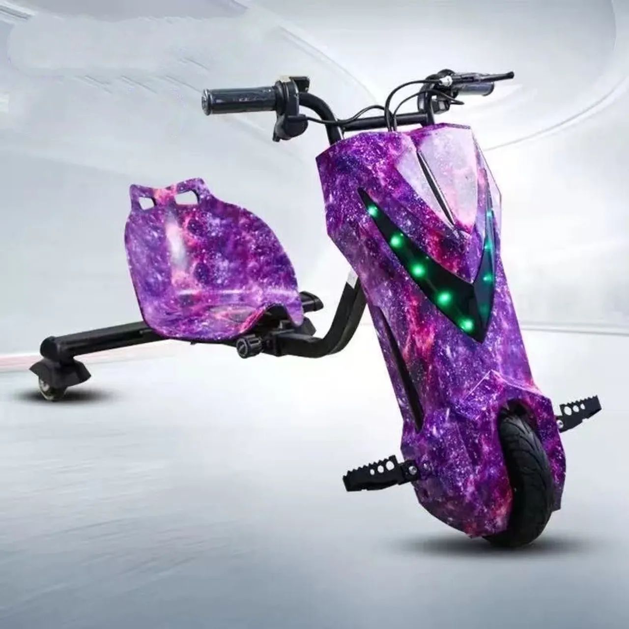 Triciclo elétrico de drift de 6.5(8) polegadas crianças e adultos LED Bluetooth - Foto 4