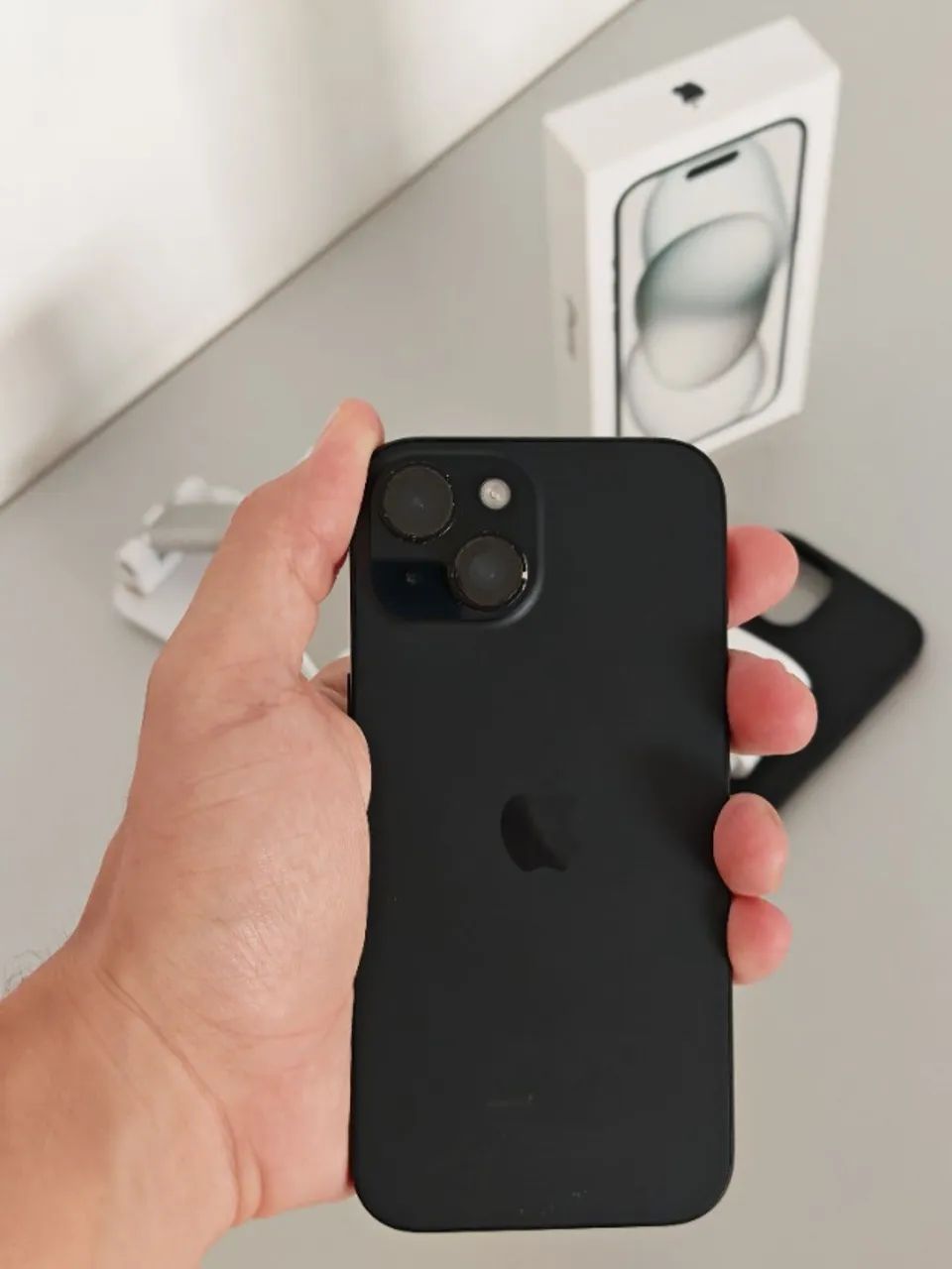 iPhone 15 Preto 128 GB - NF, 93% Bateria, 100% Funcional