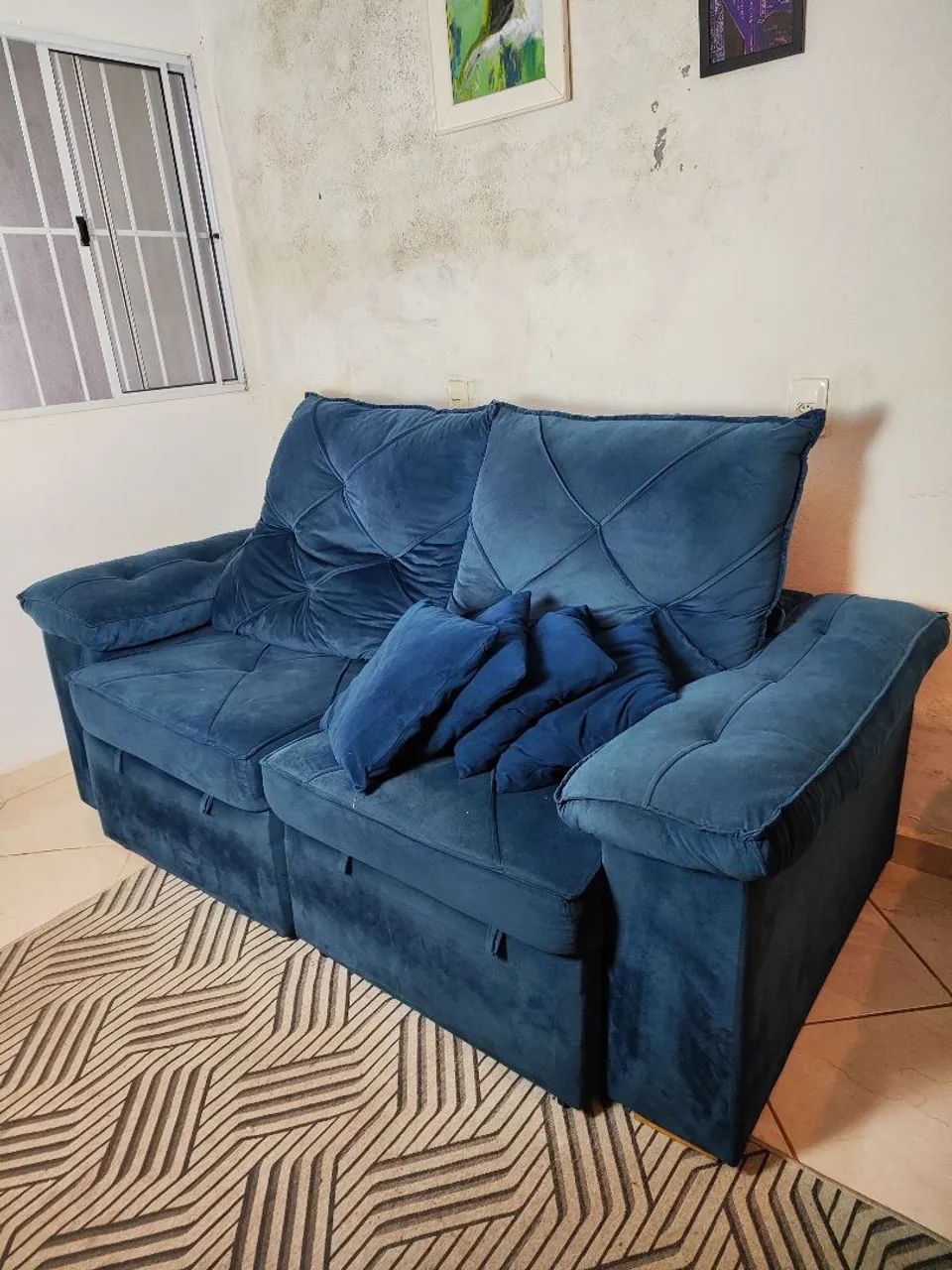 Sofá retrátil 2m com espuma grossa - Foto 4