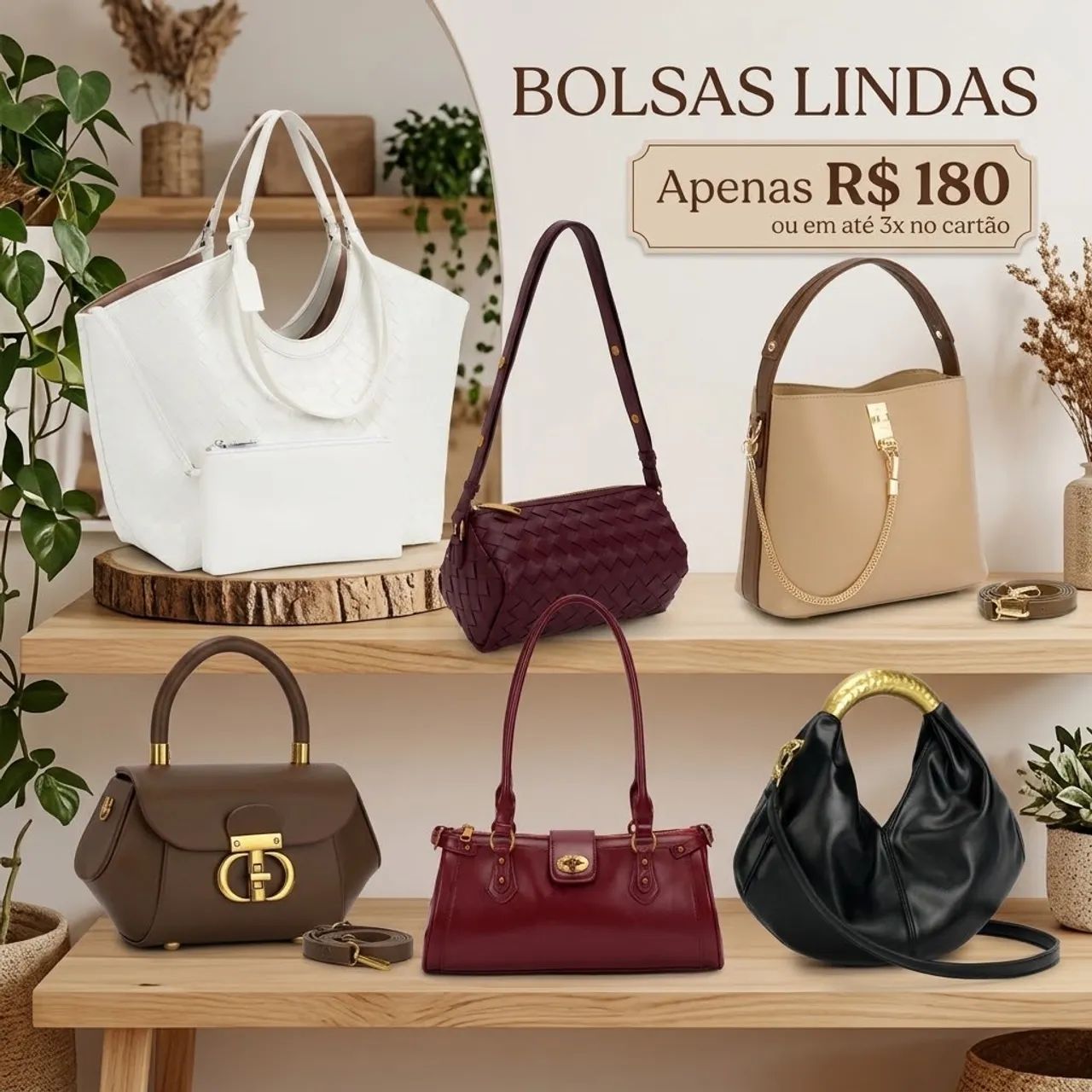 BOLSAS FEMININAS DE ALTA QUALIDADE - DIVERSOS MODELOS INCRÍVEIS!