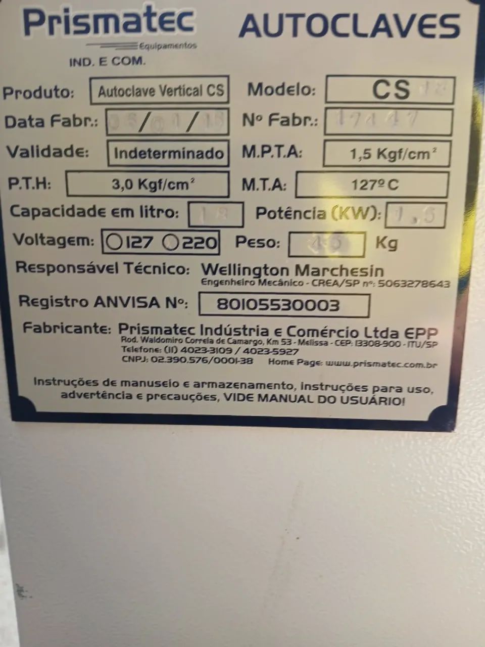 Autoclave Vertical CS 18 Litros - Foto 5