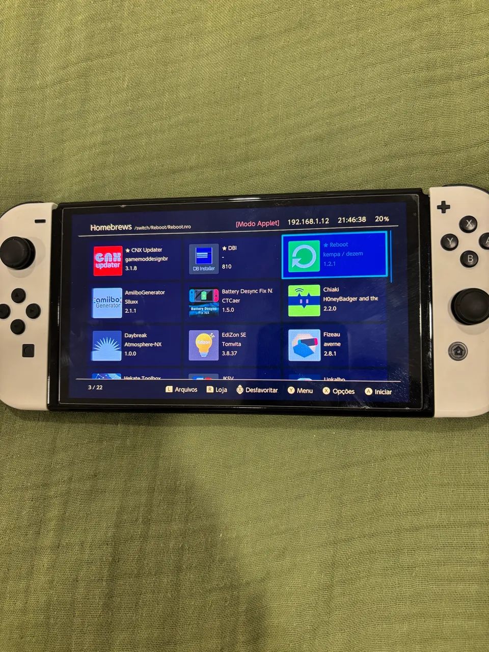 Switch OLED Branco Desbloqueado - Foto 3