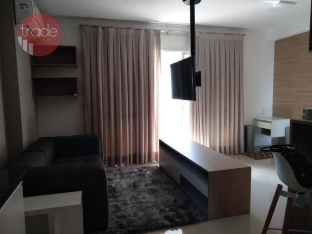 Flat com 1 dormitório para alugar, 44 m² por r$ 1.800,00/mês - bosque das juritis - ribeir