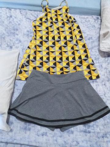 Conjunto short saia e blusa academia G - Foto 2