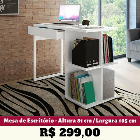 Mesa de Escritório/ Computador (2 Cores Disponíveis) Entrega Grátis