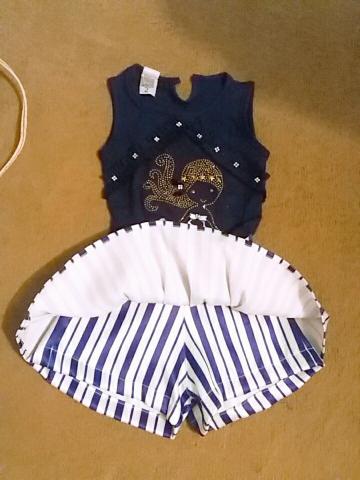 Conjunto shorts saia e blusinha infantil n2 - Foto 2
