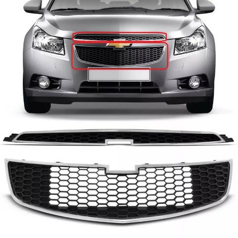 Jogo Grade Capo + Radiador c/Friso Cromado Cruze 2012 A 2014