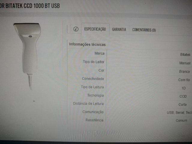 Leitor código de barras