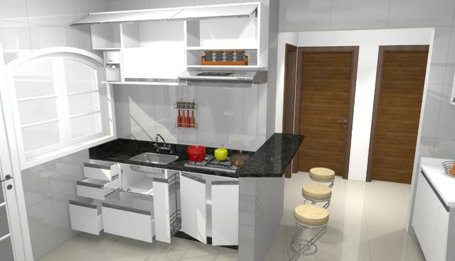 Cozinha armário Planejado 100% MDF. S/ a pedra - Foto 5
