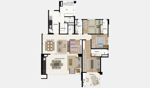 Gran Quadra San Felipe Palazzo Tatuapé ap. 4 dorms. 2 vag. 135m² - Foto 14
