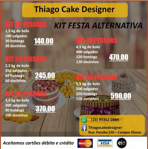 Kit festa bolos doces salgadinhos mini cachorro quente cupcake - Foto 3