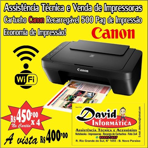 Impressora Multifuncional Canon 3010 Wifi / USB- Copiadora E Scaner / Produto Novo - Foto 2
