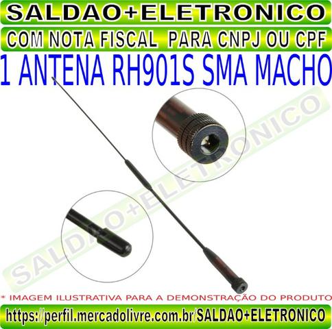 Antena rh901s sma macho adaptador conector sma macho dual band vhf uhf flexivel yaesu - Foto 4