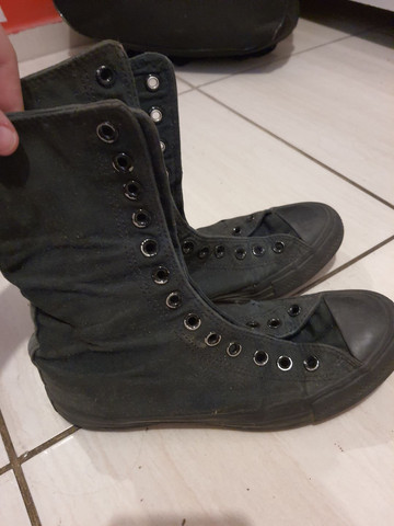 all star coturno branco