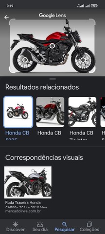 CARTA DE CRÉDITO DA HONDA CONTEMPLADA DA CB500F