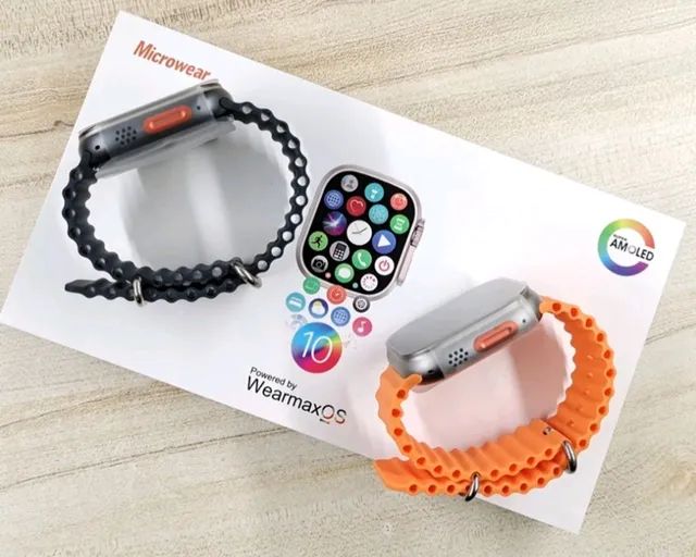 Smartwatch W69 Ultra Max  +  5 Brindes com  tela  Amoled e  2gb de memória interna