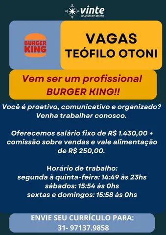 Vaga de atendente 