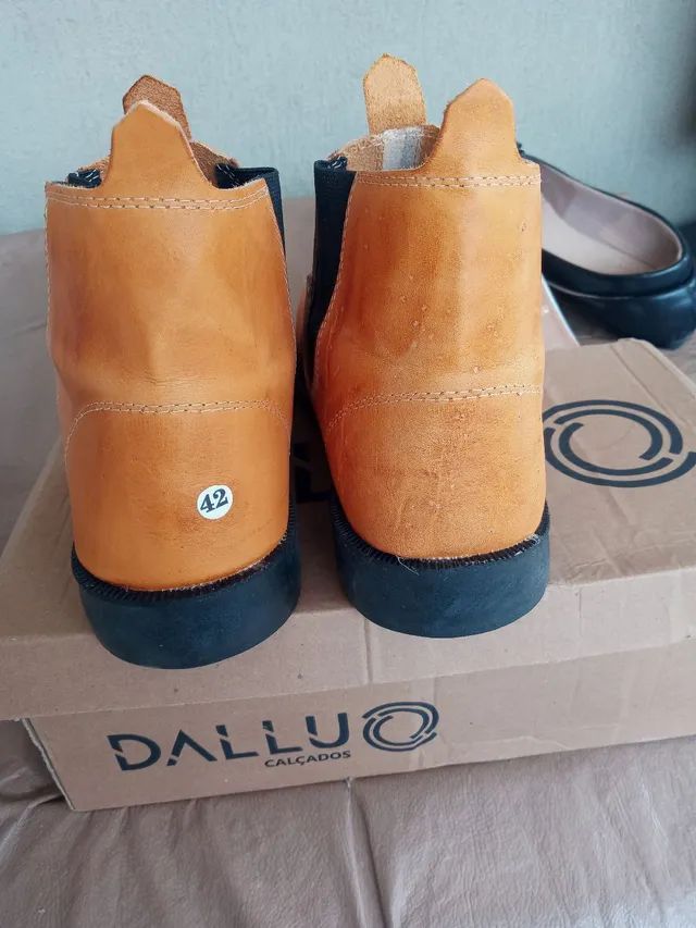 Bota botina de couro 42 - Foto 4