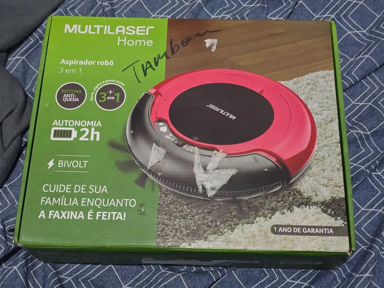 Aspirador Robô Multilaser Home 3 em 1 Bivolt