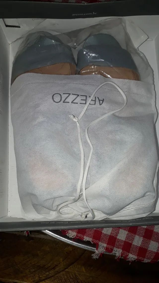 SANDÁLIA AREZZO PLATAFORMA, n°37. Azul claro ORIGINAL. - Foto 5