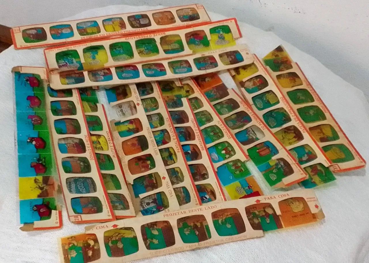 14 fitas slides da  Disney pois é Ludovico Pateta Mickey etc