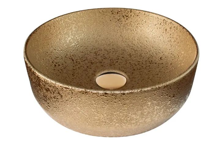 Cuba Apoio Evier Gold Banheiro Dourado 35cm 