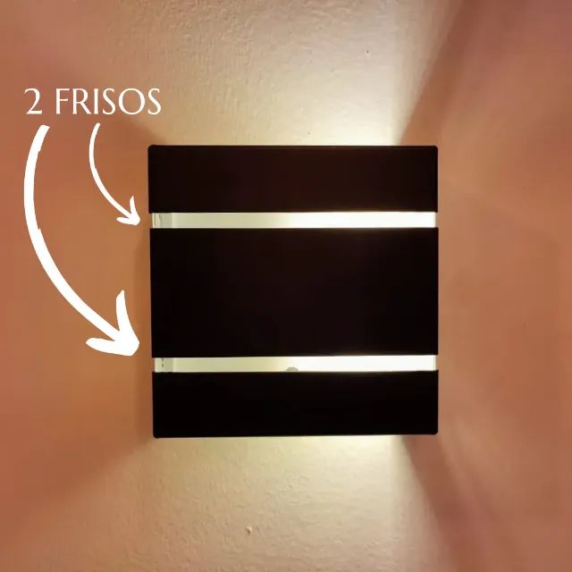 Arandela 2 Friso Externa Parede Muro Quadrada _ CS315 - Foto 5