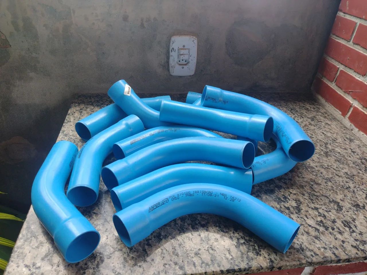Curva DN 50mm 90º PN 80 PVC Azul  - Foto 2