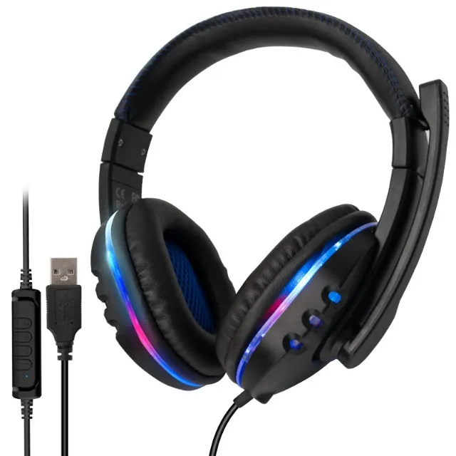 Fone de ouvido Headphone LED Gamer Estéreo Para Pc Kapbom Ka-9007 Headset Microfone