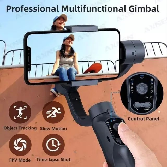 Bastão Estabilizador Digital Gimbal 3 Eixos F10 + Tripé - Foto 4