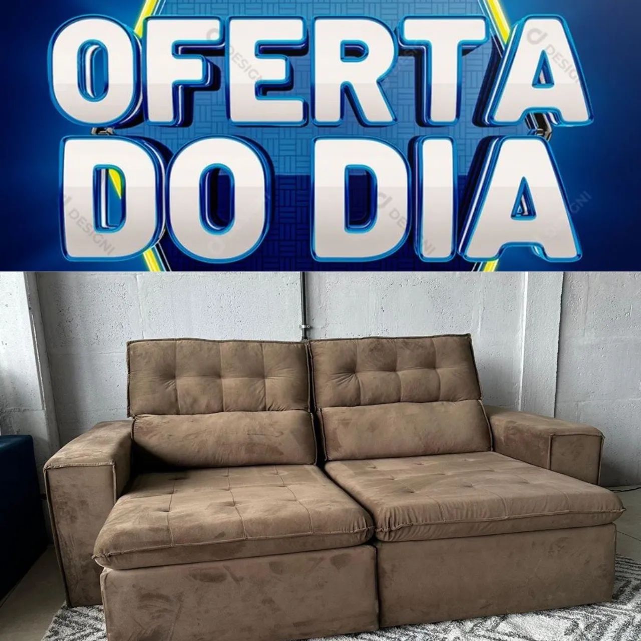 Sofá retrátil 4 lugares oferta do dia 
