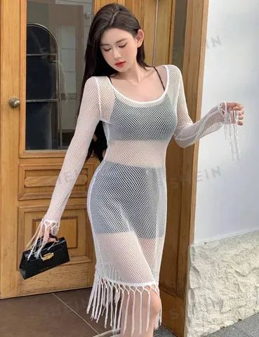 Top vazado com franja  - Foto 2