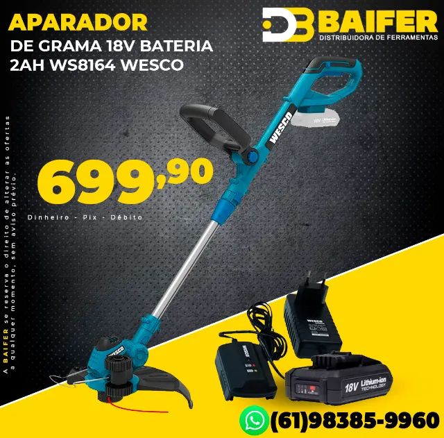 Aparador de Grama 18v Bateria Ws8164 Wesco